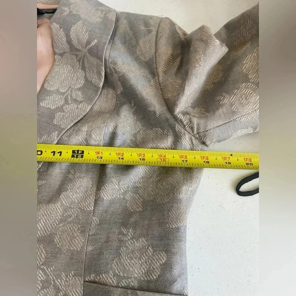 The J. Peterman Co. Jacket Blazer Linen Grey Floral Elaine Benez Seinfeld 0042 - Picture 11 of 11